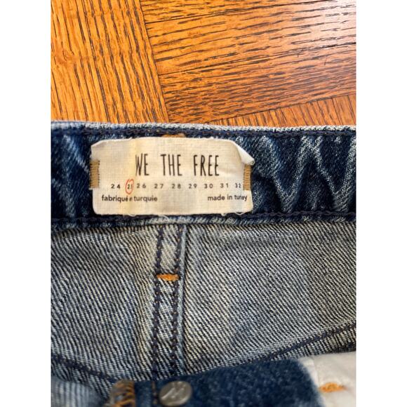 We The Free by Free People distressed denim mini skirt size 25 - Picture 3 of 5